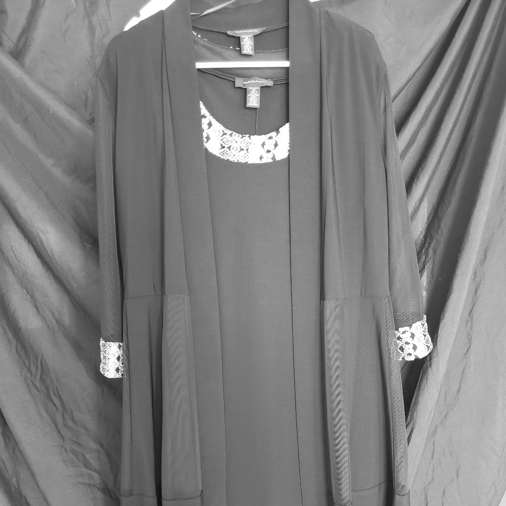 2 piece dress suit w/silver beadwork *NWT*